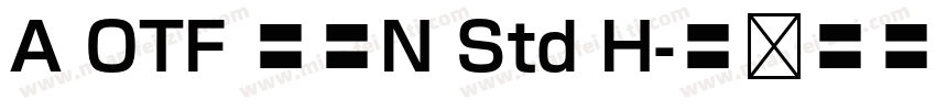 A OTF 墨東N Std H字体转换